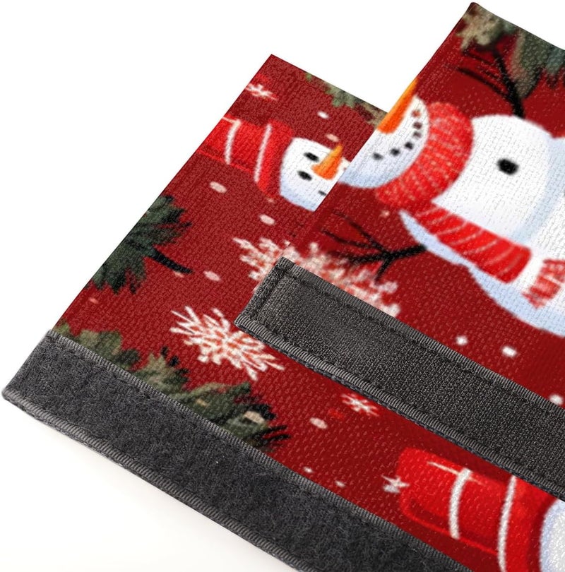 DXTKWL Christmas Tree Snowman Refrigerator Door Handle Covers Set of 2 Kitchen Appliance Handle Covers Protector for Fridge Microwave Stove Oven Dishwasher - Image 4